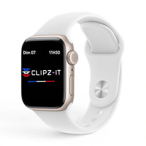 Bracelet Clasico Silicone couleur Blanc pour Apple Watch - Clipz-it