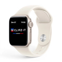Bracelet Clasico Silicone couleur Poussière d'étoile pour Apple Watch - Clipz-it