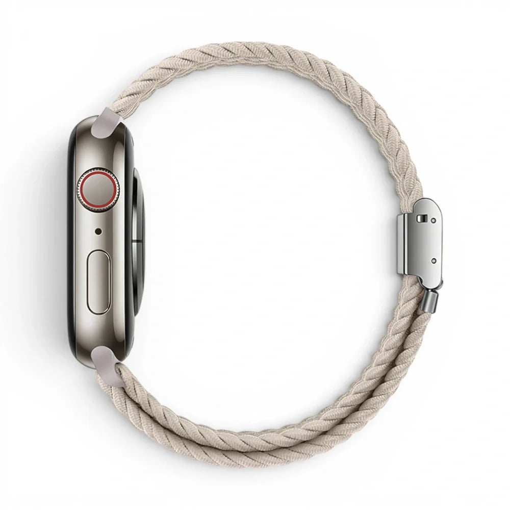 Bracelet Cloud Nylon tressé vue profil pour Apple Watch - Clipz-it