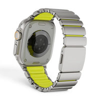 Bracelet Duetto acier & silicone sport couleur nocolor pour Apple Watch - Clipz-it