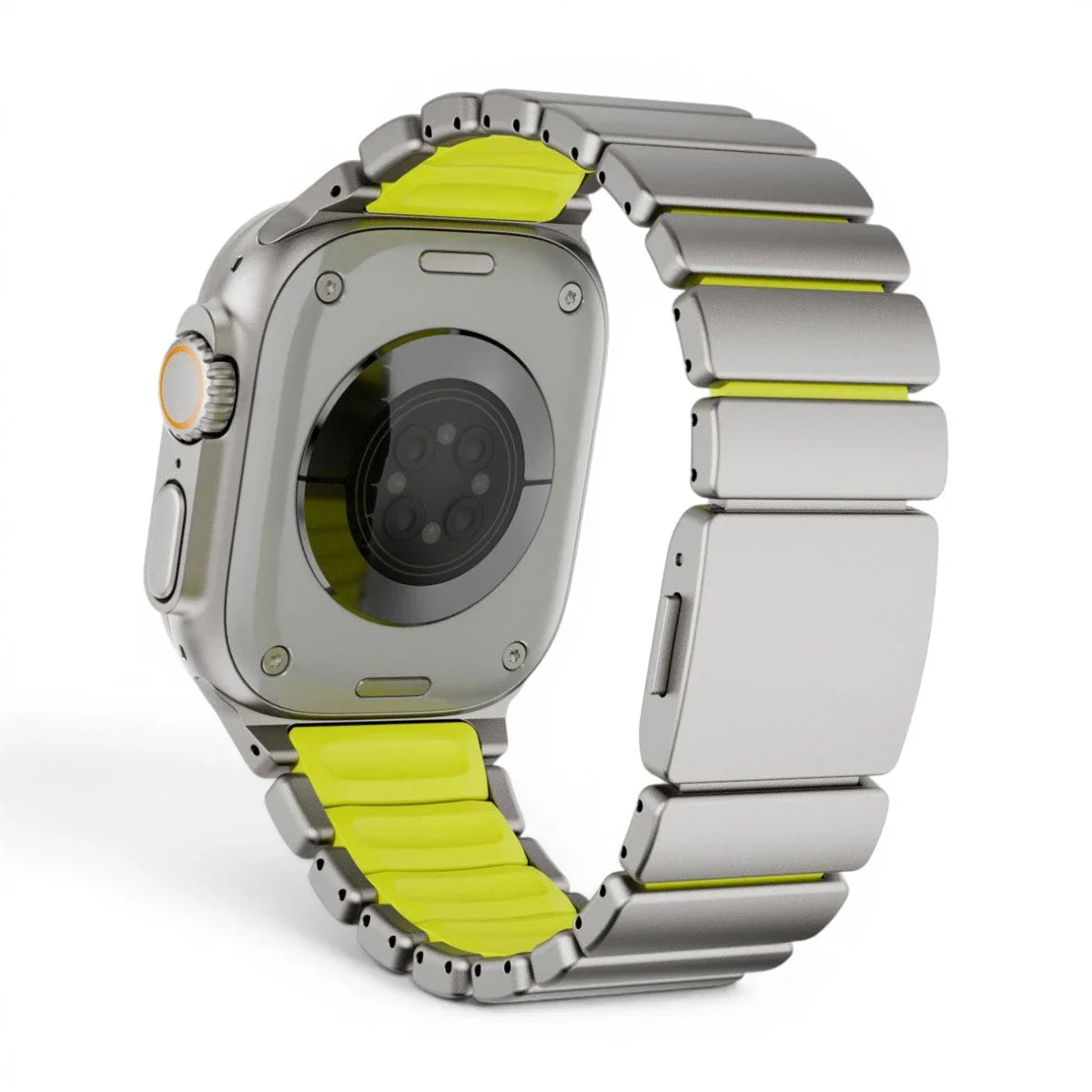 Bracelet Duetto acier & silicone sport couleur nocolor pour Apple Watch - Clipz-it