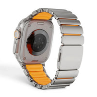 Bracelet Duetto acier & silicone sport couleur nocolor pour Apple Watch - Clipz-it
