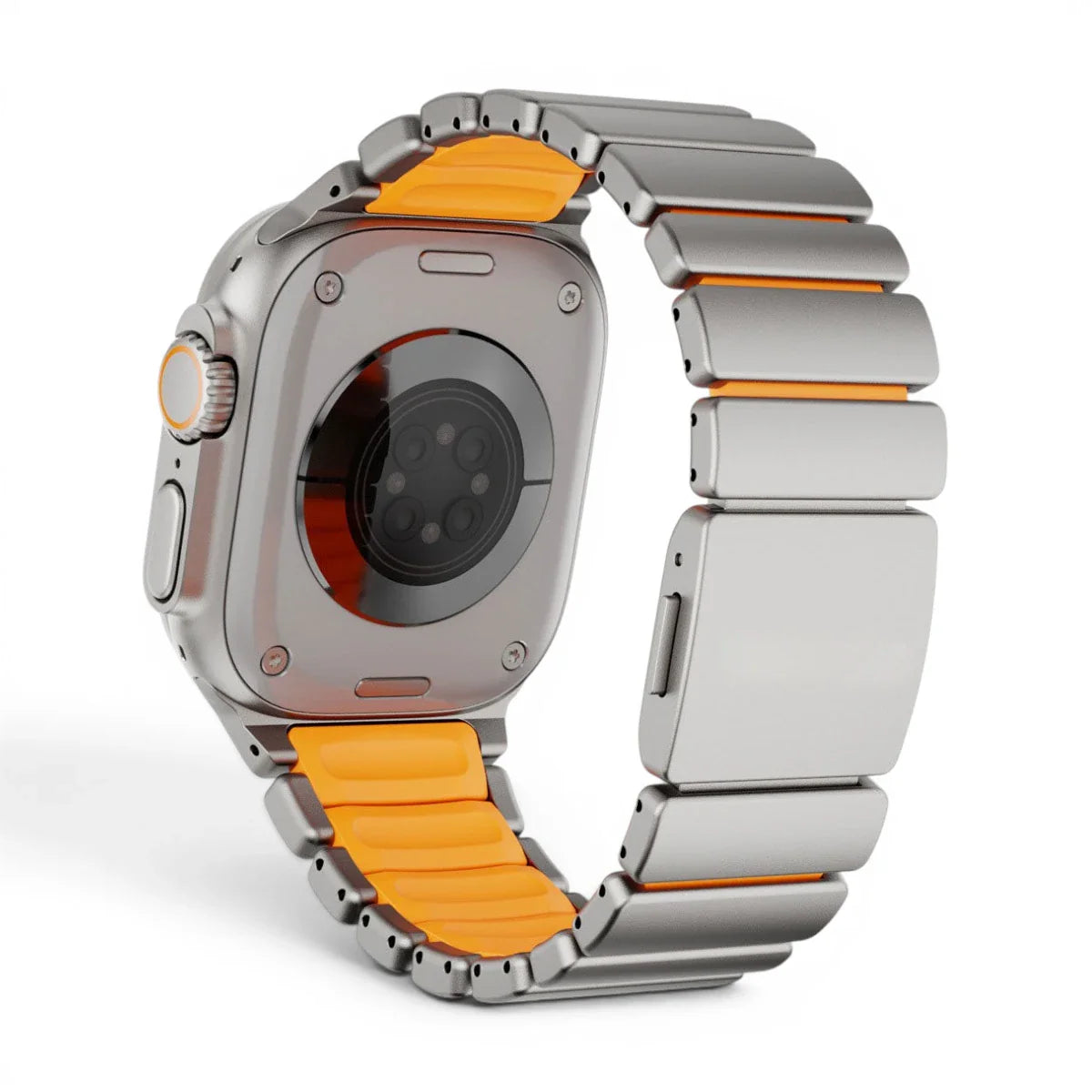 Bracelet Duetto acier & silicone sport couleur nocolor pour Apple Watch - Clipz-it