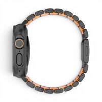 Bracelet Duetto acier & silicone sport couleur nocolor pour Apple Watch - Clipz-it