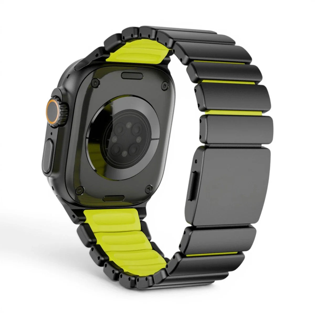 Bracelet Duetto acier & silicone sport couleur nocolor pour Apple Watch - Clipz-it