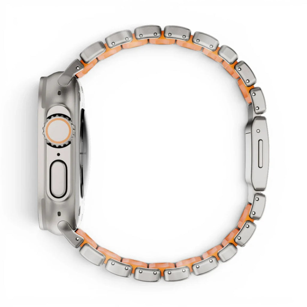 Bracelet Duetto acier & silicone sport couleur nocolor pour Apple Watch - Clipz-it