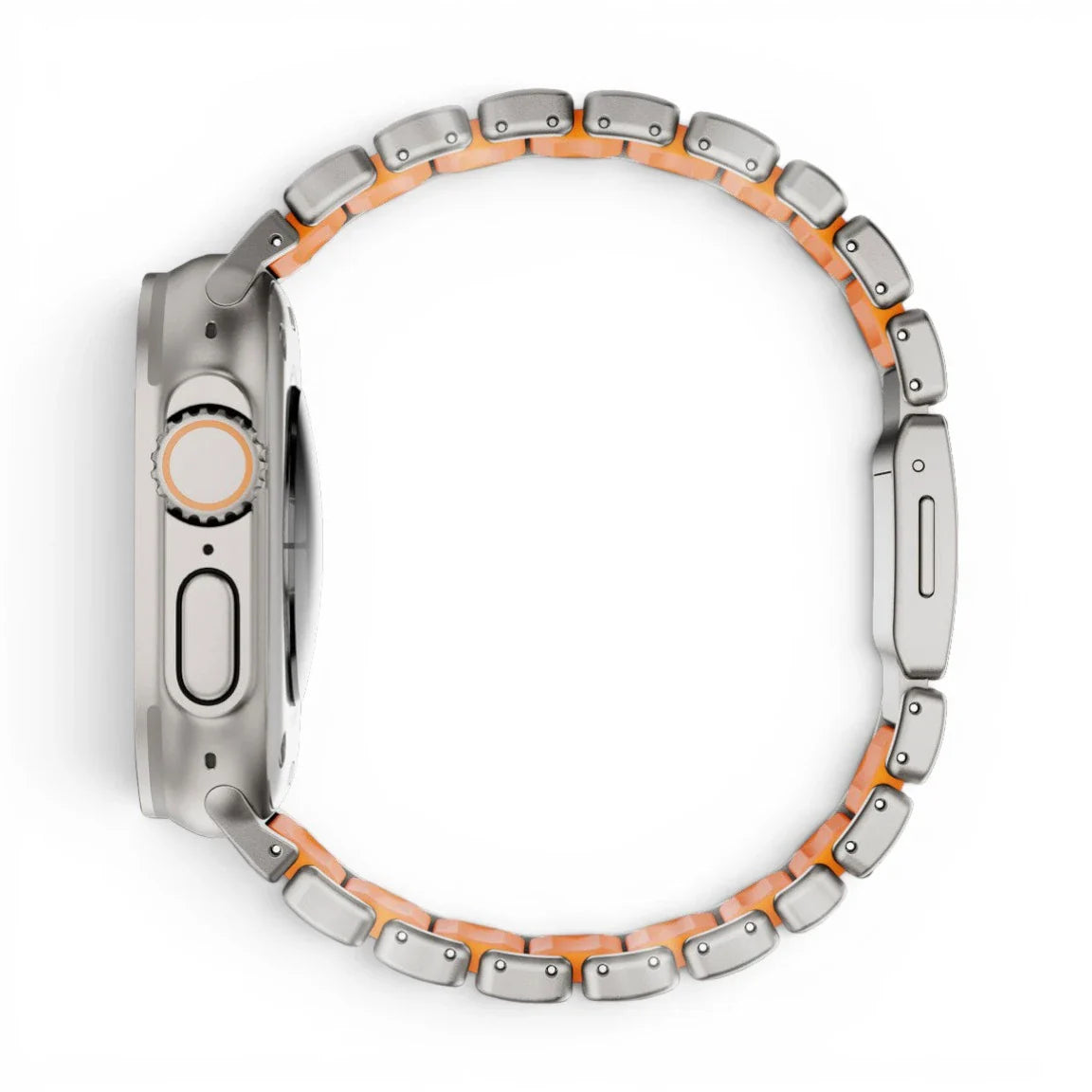 Bracelet Duetto acier & silicone sport couleur nocolor pour Apple Watch - Clipz-it