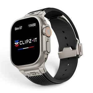 Bracelet Elite Silicone couleur Noir pour Apple Watch - Clipz-it