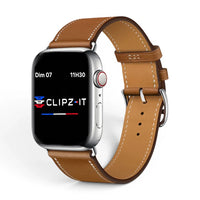 Bracelet Eros Cuir couleur Marron pour Apple Watch - Clipz-it