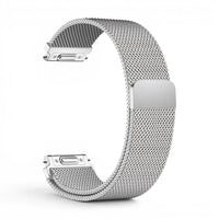Bracelet Garmin Alveole milanais coloris acier-argent vue côté - Clipz-it