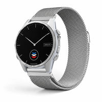 Bracelet Alvéole milanais argent Garmin Quick-Fit 20mm - montre avec cadran Clipz-it