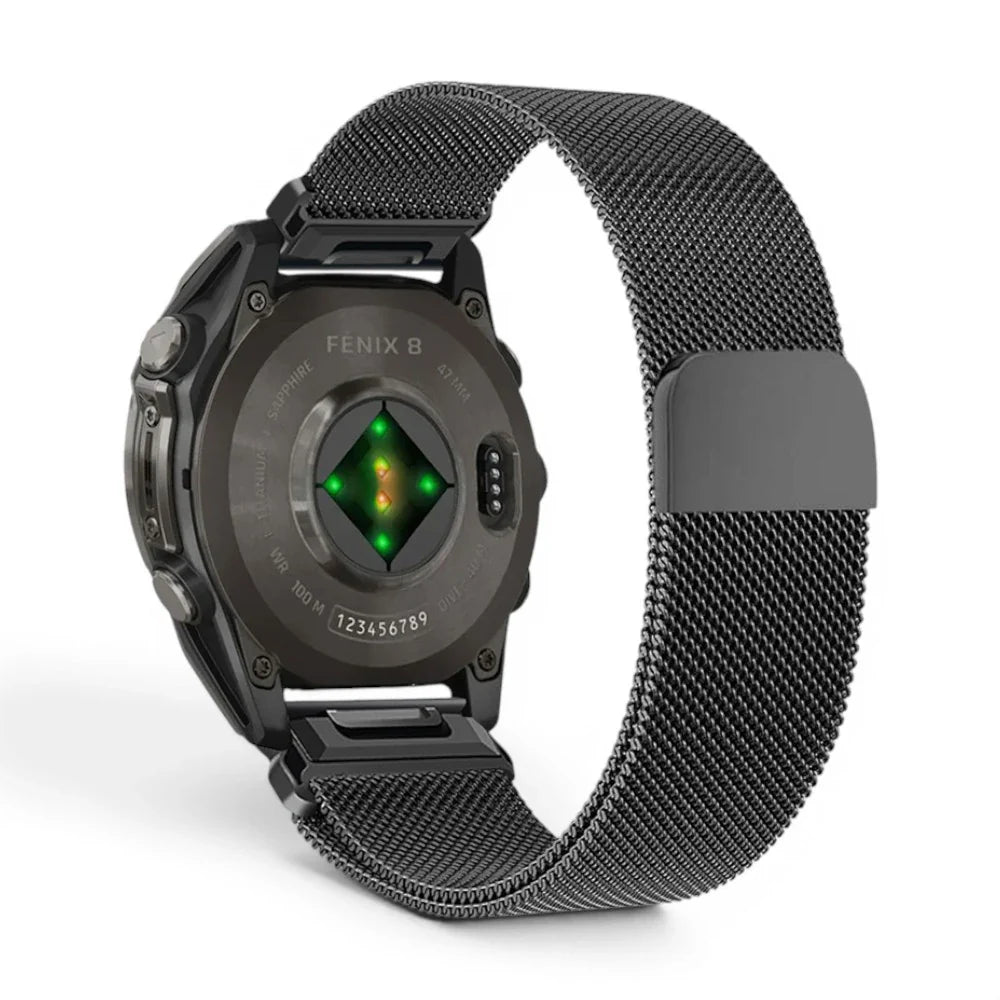 Bracelet Garmin Alveole milanais vue dos - Clipz-it
