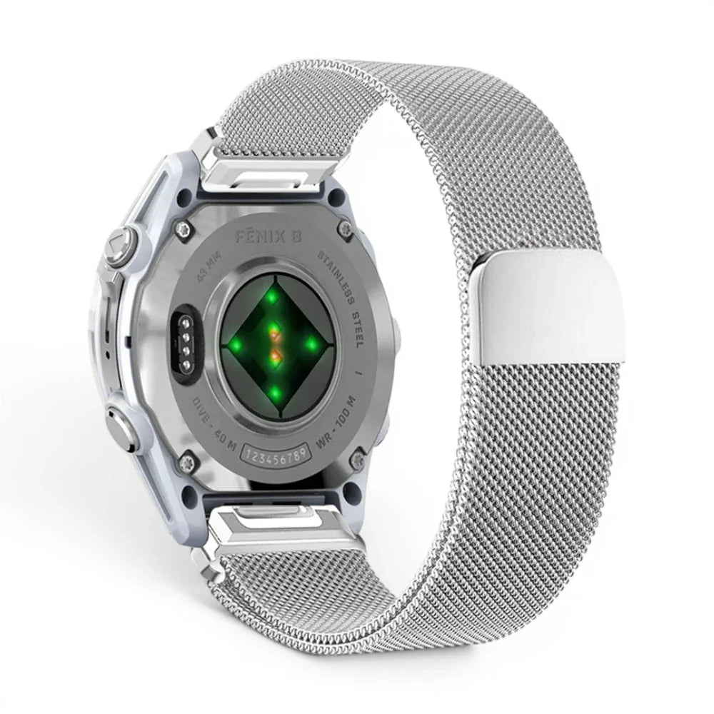 Bracelet Garmin Alveole milanais vue dos - Clipz-it