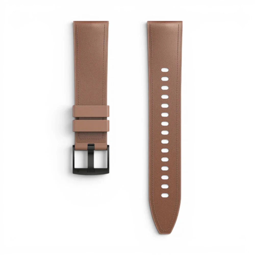 Bracelet Garmin Duoweave cuir hybride vue côté - Clipz-it
