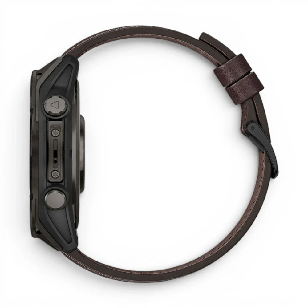 Bracelet Garmin Duoweave cuir hybride vue dos - Clipz-it