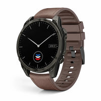 Bracelet DuoWeave cuir hybride Garmin Quick-Fit 26mm cadran Clipz-it vue face - Clipz-it