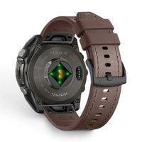 Bracelet Garmin Duoweave cuir hybride vue face - Clipz-it