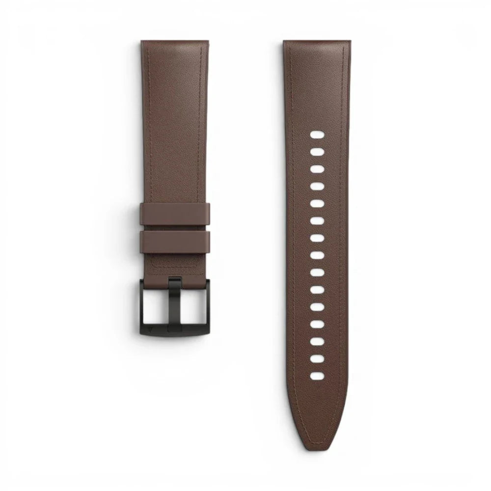 Bracelet Garmin Duoweave cuir hybride vue côté - Clipz-it