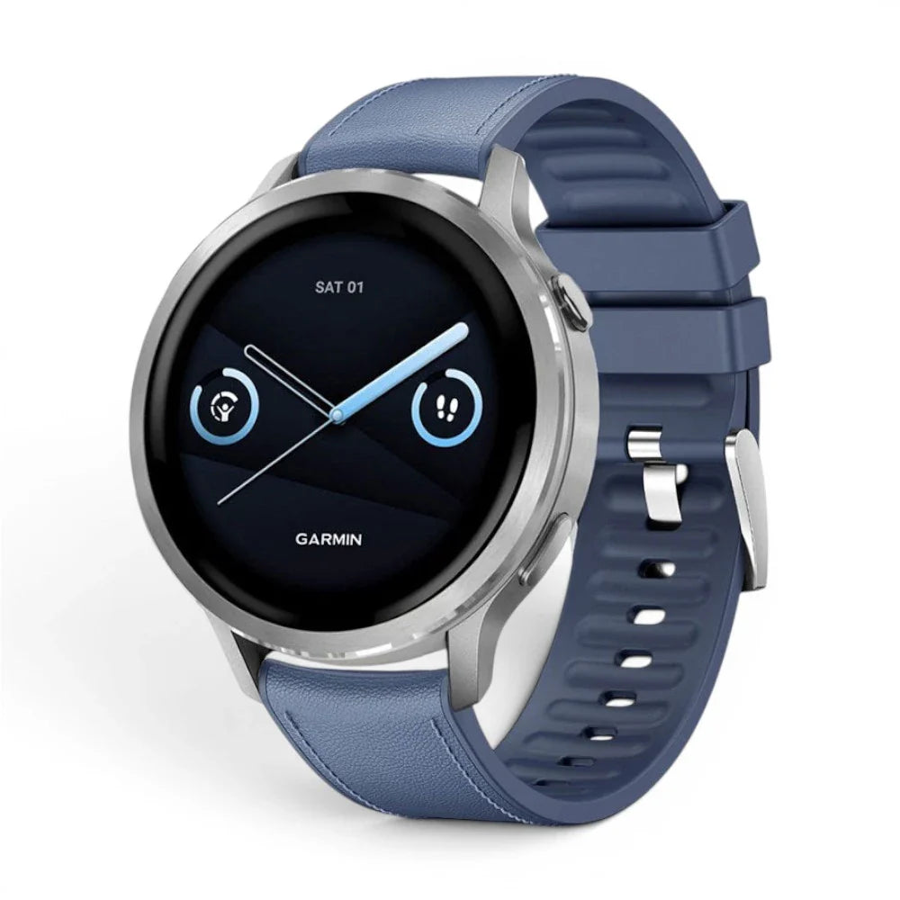 Bracelet Garmin Duoweave cuir hybride vue face - Clipz-it