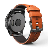 Bracelet Garmin Havane Titane cuir et titane vue dos - Clipz-it