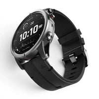 Bracelet Garmin Havane Titane cuir et titane vue face - Clipz-it
