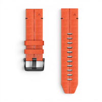 Bracelet Garmin Havane Titane cuir et titane vue côté - Clipz-it
