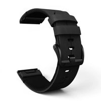 Bracelet Garmin Havane Titane cuir et titane coloris noir vue dos - Clipz-it