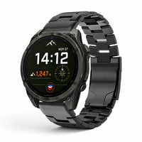 Bracelet Kratos titane noir Garmin Quick-Fit 22mm - montre avec cadran Clipz-it