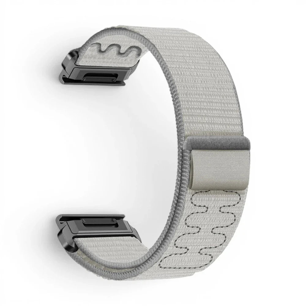 Bracelet Garmin Loop nylon coloris gris vue dos - Clipz-it