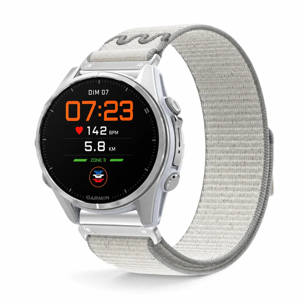 Bracelet Loop nylon Garmin Quick-Fit 20mm cadran Clipz-it vue face - Clipz-it