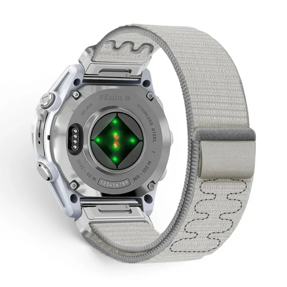 Bracelet Garmin Loop nylon vue face - Clipz-it