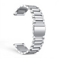 Bracelet Garmin Maillon acier inoxydable a maillons coloris acier-argent vue dos - Clipz-it