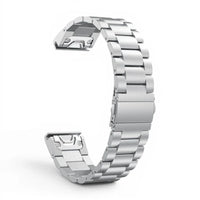 Bracelet Garmin Maillon acier inoxydable a maillons coloris acier-argente vue dos - Clipz-it