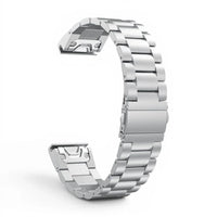 Bracelet Garmin Maillon acier inoxydable a maillons coloris acier-argente vue dos - Clipz-it