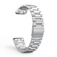 Bracelet Garmin Maillon acier inoxydable a maillons coloris acier-argente vue dos - Clipz-it