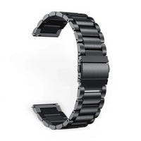 Bracelet Garmin Maillon acier inoxydable a maillons coloris acier-noir vue dos - Clipz-it
