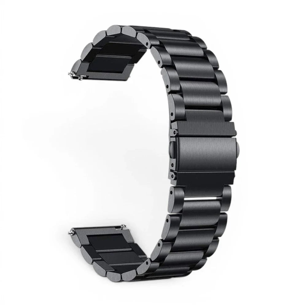 Bracelet Garmin Maillon acier inoxydable a maillons coloris acier-noir vue dos - Clipz-it