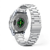 Bracelet Garmin Maillon acier inoxydable a maillons vue dos - Clipz-it
