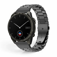 Bracelet Garmin Maillon acier inoxydable a maillons vue face - Clipz-it