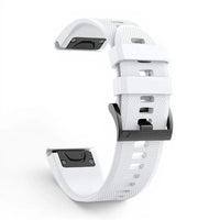 Bracelet Garmin Motion silicone coloris blanc vue côté - Clipz-it