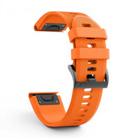 Bracelet Garmin Motion silicone coloris orange vue côté - Clipz-it