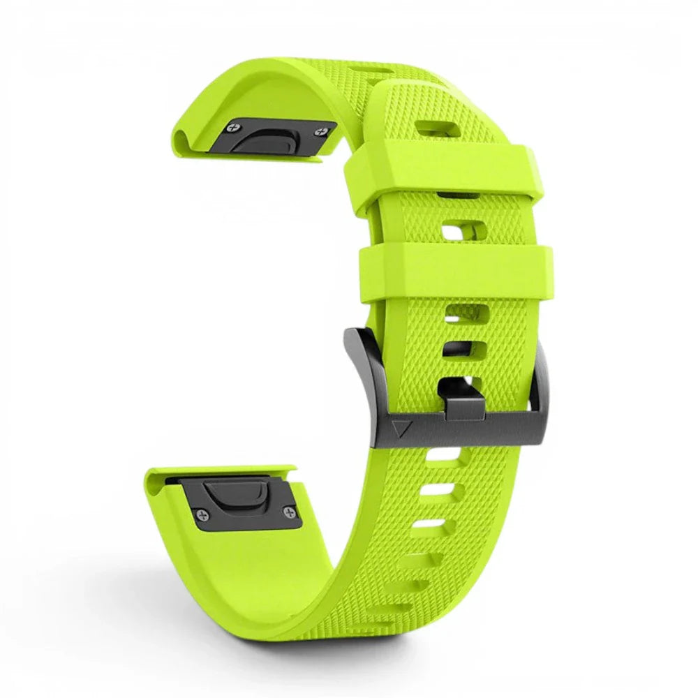 Bracelet Garmin Motion silicone coloris vert vue côté - Clipz-it