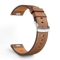 Bracelet Garmin Nappa cuir veritable coloris marron vue côté - Clipz-it