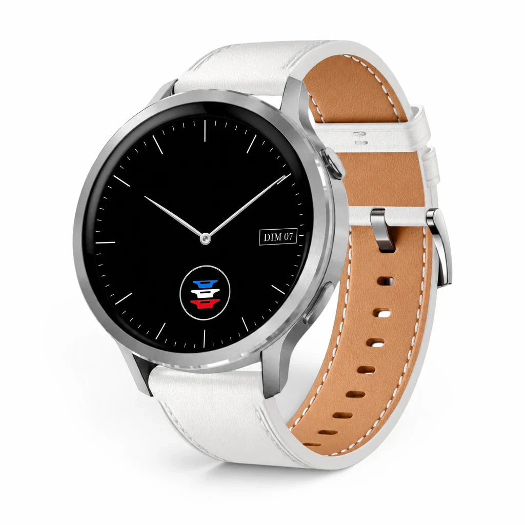 Bracelet Garmin Nappa cuir veritable vue face - Clipz-it