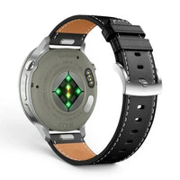 Bracelet Garmin Nappa cuir veritable vue face - Clipz-it