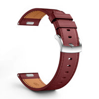 Bracelet Garmin Nappa cuir veritable coloris rouge vue côté - Clipz-it