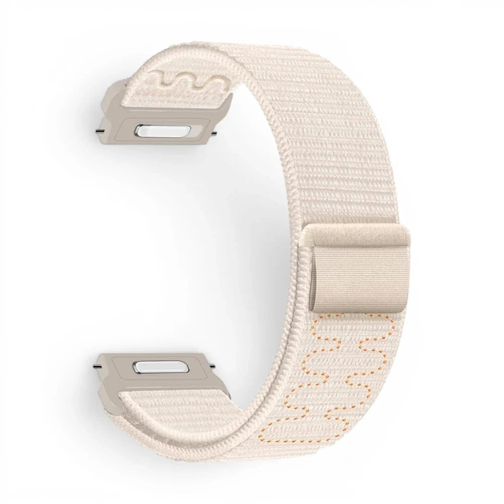 Bracelet Garmin Weave nylon tresse coloris blanc vue dos - Clipz-it