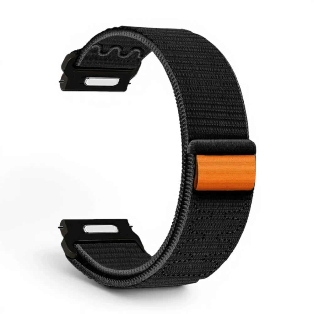 Bracelet Garmin Weave nylon tresse coloris noir vue dos - Clipz-it