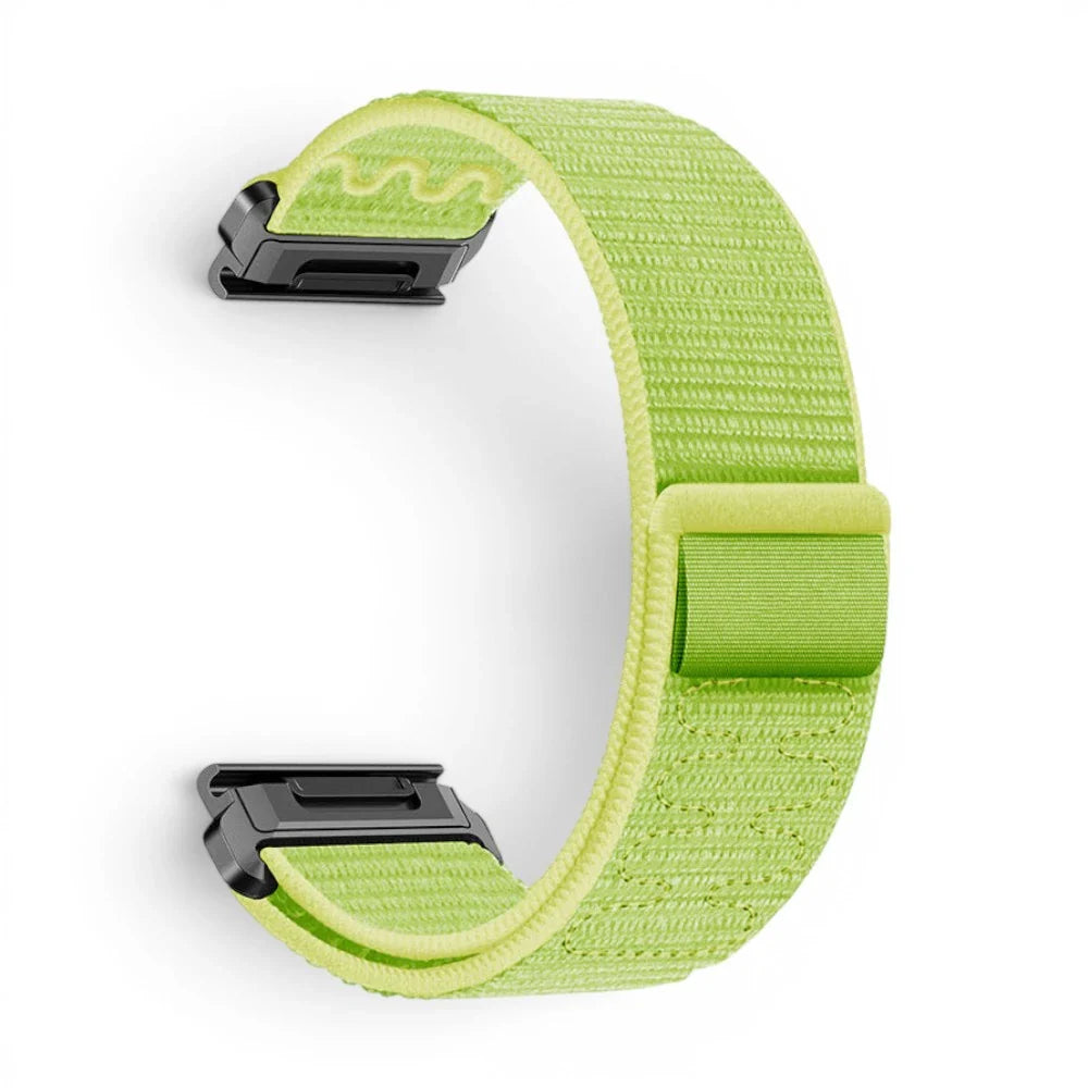 Bracelet Garmin Weave nylon tresse coloris vert vue dos - Clipz-it