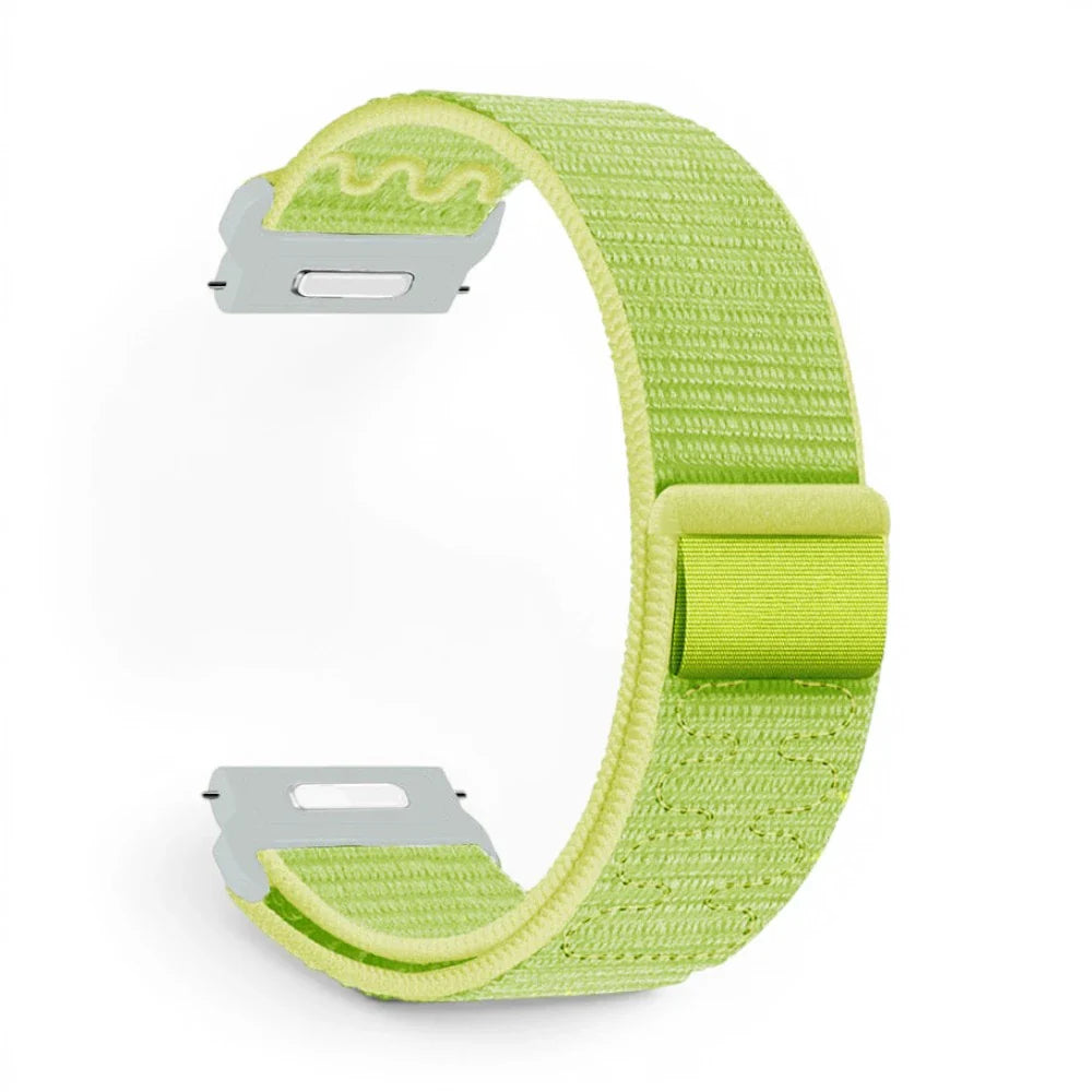 Bracelet Garmin Weave nylon tresse coloris vert vue côté - Clipz-it